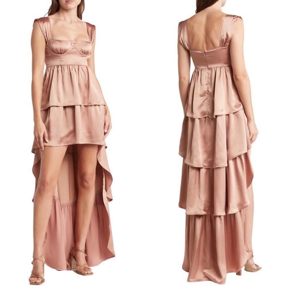 WeWoreWhat corset high low maxi size 4